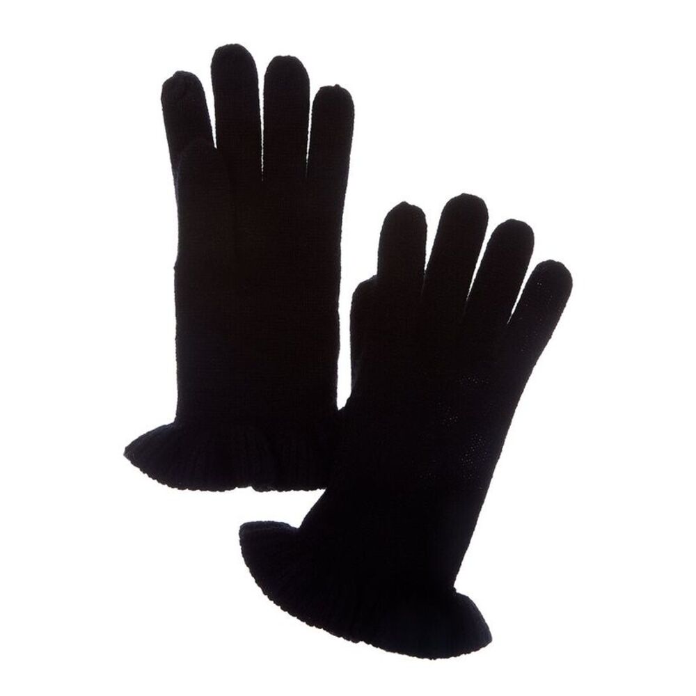 Sofiacashmere Touchscreen Cashmere Gloves, Black